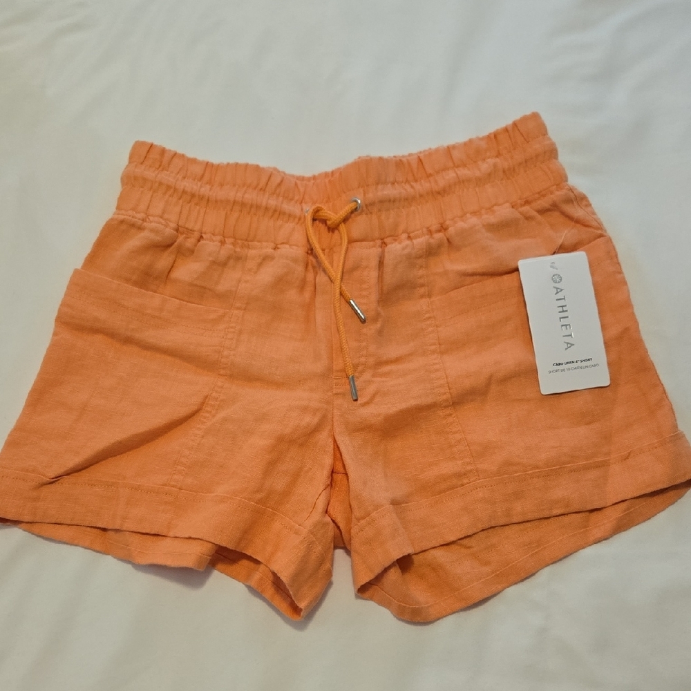 Athleta Women's Coral Linen Shorts